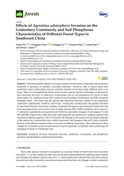 Effects of Ageratina adenophoraInvasion on the Understory Community and Soil Phosphorus Characteristics of Different Forest Types in Southwest China