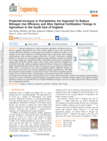 Projected Increases in Precipitation Are Expected To Reduce Nitrogen Use Efficiency and Alter Optimal Fertilization Timings in Agriculture in the South East of England