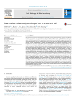 Root exudate carbon mitigates nitrogen loss in a semi-arid soil