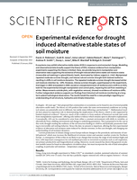 Experimental evidence for drought induced alternative stable states of soil moisture