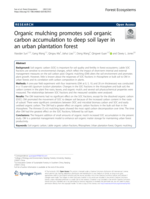 Organic mulching promotes soil organic carbon accumulation to deep soil layer in an urban plantation forest