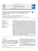 Combined use of empirical data and mathematical modelling to better estimate the microbial turnover of isotopically labelled carbon substrates in soil