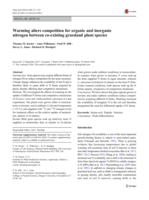 Warming alters competition for organic and inorganic nitrogen between co-existing grassland plant species