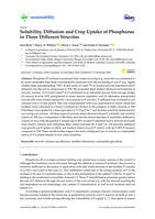 Solubility, Diffusion and Crop Uptake of Phosphorus in Three Different Struvites