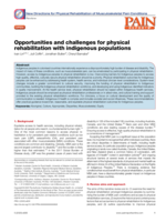 Opportunities and challenges for physical rehabilitation with indigenous populations