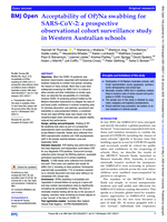Acceptability of OP/Na swabbing for SARS-CoV-2: a prospective observational cohort surveillance study in Western Australian schools