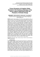 Future Dynamics of Irrigation Water Demand in the Farming Landscape of the Venice Lagoon Watershed under the Pressure of Climate Change
