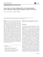 Freeze–thaw cycles have minimal effect on the mineralisation of low molecular weight, dissolved organic carbon in Arctic soils