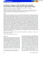 Is biochar a source or sink for polycyclic aromatic hydrocarbon (PAH) compounds in agricultural soils?