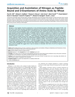 Acquisition and Assimilation of Nitrogen as Peptide-Bound and D-Enantiomers of Amino Acids by Wheat