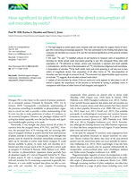 How significant to plant N nutrition is the direct consumption of soil microbes by roots?