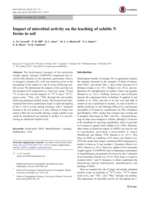 Impact of microbial activity on the leaching of soluble N forms in soil
