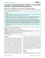 Evaluation of dissolved organic carbon as a soil quality indicator in national monitoring schemes
