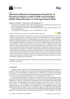 Substrate Influences Temperature Sensitivity of Dissolved Organic Carbon (DOC) and Nitrogen (DON) Mineralization in Arid Agricultural Soils