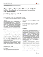 Plant acquisition and metabolism of the synthetic nitrification inhibitor dicyandiamide and naturally-occurring guanidine from agricultural soils
