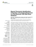 Beyond Taxonomic Identification: Integration of Ecological Responses to a Soil Bacterial 16S rRNA Gene Database