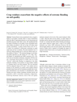 Crop residues exacerbate the negative effects of extreme flooding on soil quality