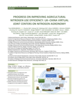 Progress on improving agricultural nitrogen use efficiency: UK-China virtual joint centers on nitrogen agronomy