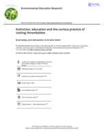 Extinction, education and the curious practice of visiting thrombolites