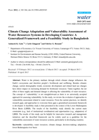 Climate Change Adaptation and Vulnerability Assessment of Water Resources Systems in Developing Countries: A Generalized Framework and a Feasibility Study in Bangladesh