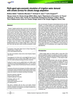 Multi-agent agro-economic simulation of irrigation water demand with climate services for climate change adaptation