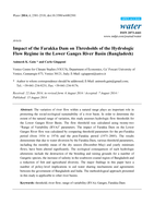 Impact of the Farakka Dam on Thresholds of the Hydrologic Flow Regime in the Lower Ganges River Basin (Bangladesh)