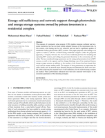 Energy self‐sufficiency and network support through photovoltaic and energy storage systems owned by private investors in a residential complex
