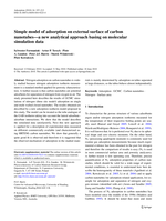 Simple model of adsorption on external surface of carbon nanotubes-a new analytical approach basing on molecular simulation data