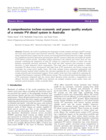 A comprehensive techno-economic and power quality analysis of a remote PV-diesel system in Australia