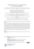 Integrated modelling of social-ecological systems for climate change adaptation