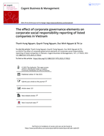 The effect of corporate governance elements on corporate social responsibility reporting of listed companies in Vietnam