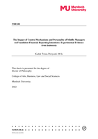 The impact of control mechanisms and personality of middle managers on fraudulent financial reporting intentions: Experimental evidence from Indonesia