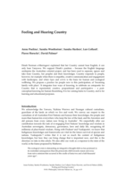 Feeling and hearing Country. In PAN: Philosophy, Activism, Nature(15) 6-15. (2020)