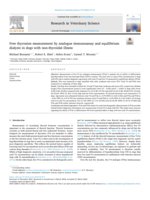 Free thyroxine measurement by analogue immunoassay and equilibrium dialysis in dogs with non-thyroidal illness
