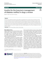 Insulins for the long term management of diabetes mellitus in dogs: A review