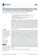 Differential impacts of cereal and protein sources fed to pigs after weaning on diarrhoea and faecal shedding of Escherichia coli, production, and total tract apparent digestibility