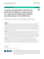 L-arginine and aged garlic extract for the prevention of migraine: a study protocol for a randomised, double-blind, placebo-controlled, phase-II trial (LARGE trial)