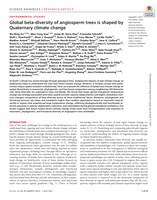 Global beta-diversity of angiosperm trees is shaped by Quaternary climate change