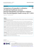 Comparison of inequality in utilization of maternal healthcare services between Bangladesh and Pakistan: Evidence from the demographic health survey 2017-2018
