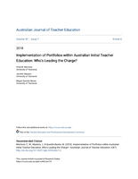 Implementation of Portfolios within Australian Initial Teacher Education: Who's Leading the Charge?
