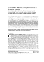 Characteristics of mobile learning environments in developing countries
