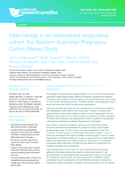 Data linkage in an established longitudinal cohort: the Western Australian Pregnancy Cohort (Raine) Study