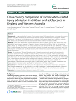 Cross-country comparison of victimisation-related injury admission in children and adolescents in England and Western Australia