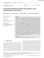 Becoming breastfeeding friendly in Great Britain—Does implementation science work?