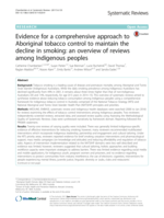 Evidence for a comprehensive approach to Aboriginal tobacco control to maintain the decline in smoking: an overview of reviews among Indigenous peoples