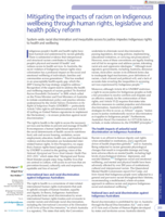 Mitigating the impacts of racism on Indigenous wellbeing through human rights, legislative and health policy reform