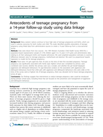 Antecedents of teenage pregnancy from a 14-year follow-up study using data linkage