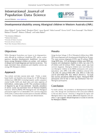 Developmental disability among Aboriginal children in Western Australia (WA)
