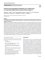 Positional cloning identified HvTUBULIN8 as the candidate gene for round lateral spikelet (RLS) in barley (Hordeum vulgare L.)