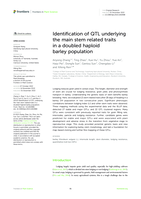 Identification of QTL underlying the main stem related traits in a doubled haploid barley population